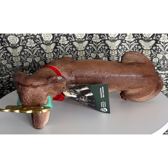 Holiday Dachshund Statue with Glasses & Bow Tie – 2026 New Year Dog, Wiener Dog - Picture 3 of 11